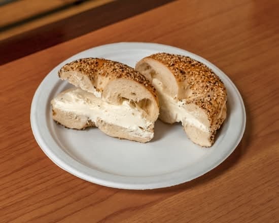Mini bagel/cream cheese.